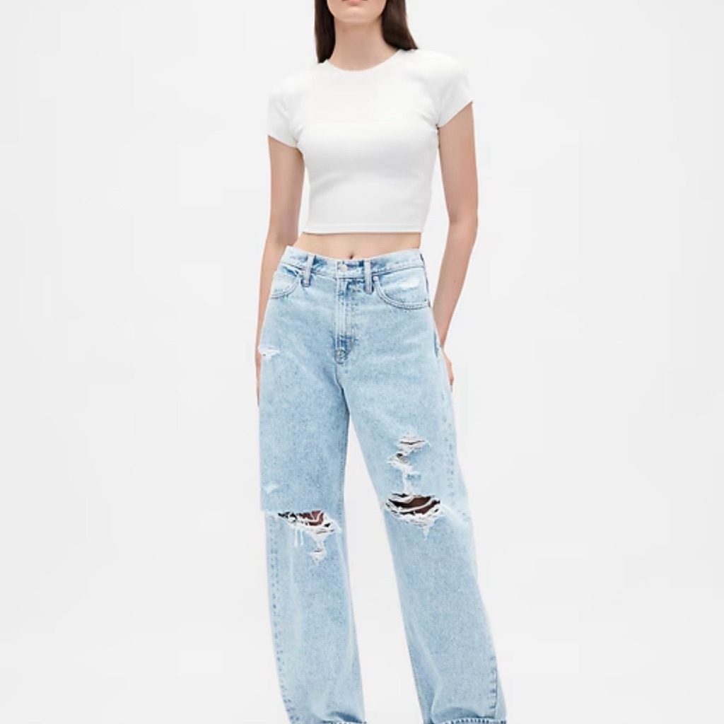 Gap High Rise Barrel Jeans